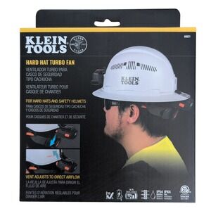 Klein Tools 60821 Hard Hat Turbo Fan with Rechargeable Battery USB C Charging‎